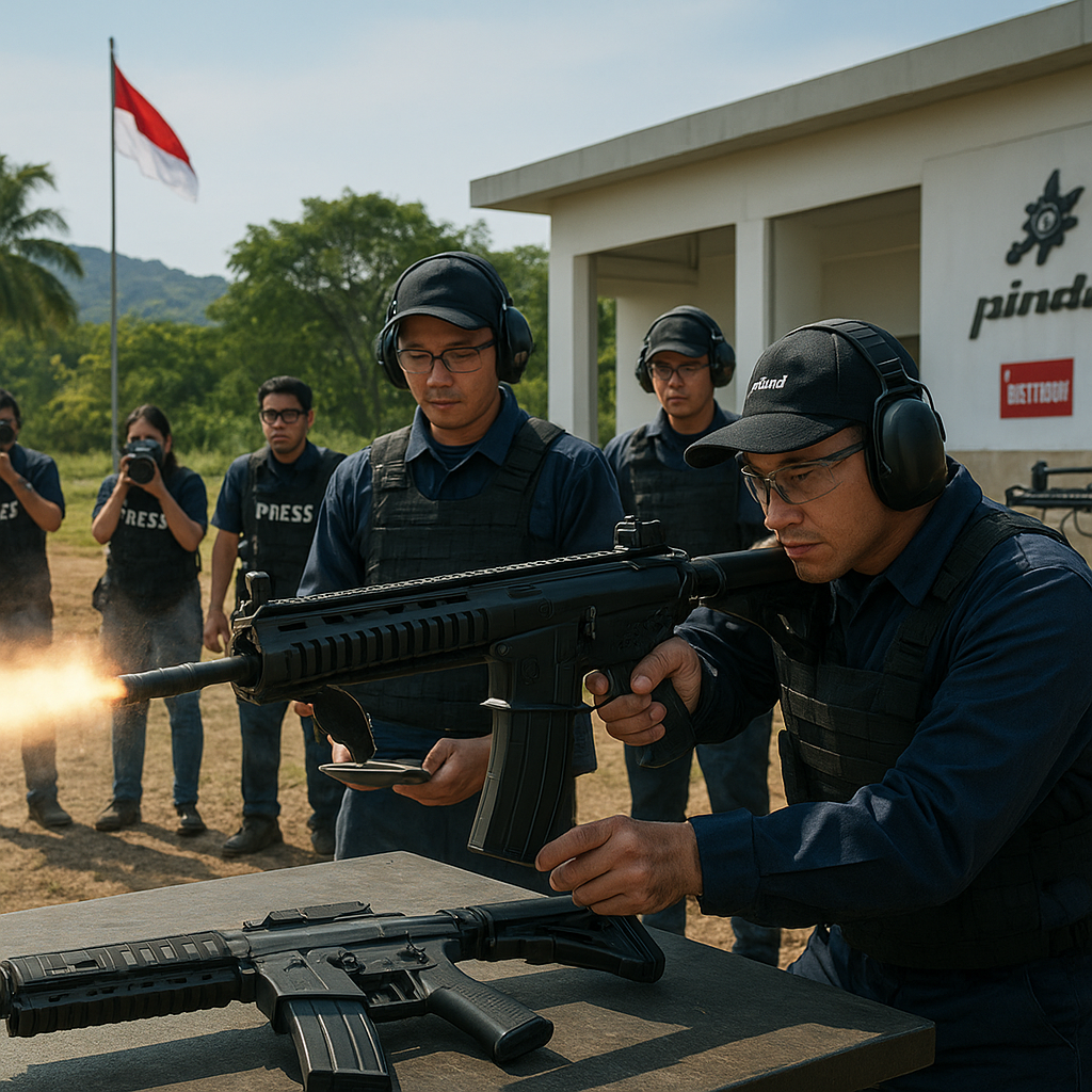 Pindad Uji Coba Purwarupa Senapan Serbu Kaliber Menengah Generasi Baru