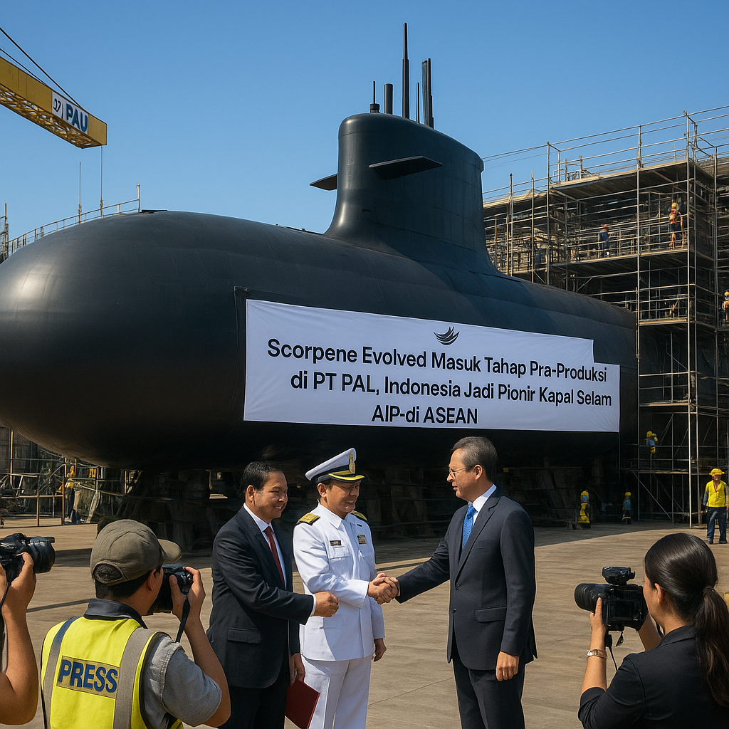 Scorpene Evolved Masuk Tahap Pra-Produksi di PT PAL, Indonesia Jadi Pionir Kapal Selam AIP di ASEAN