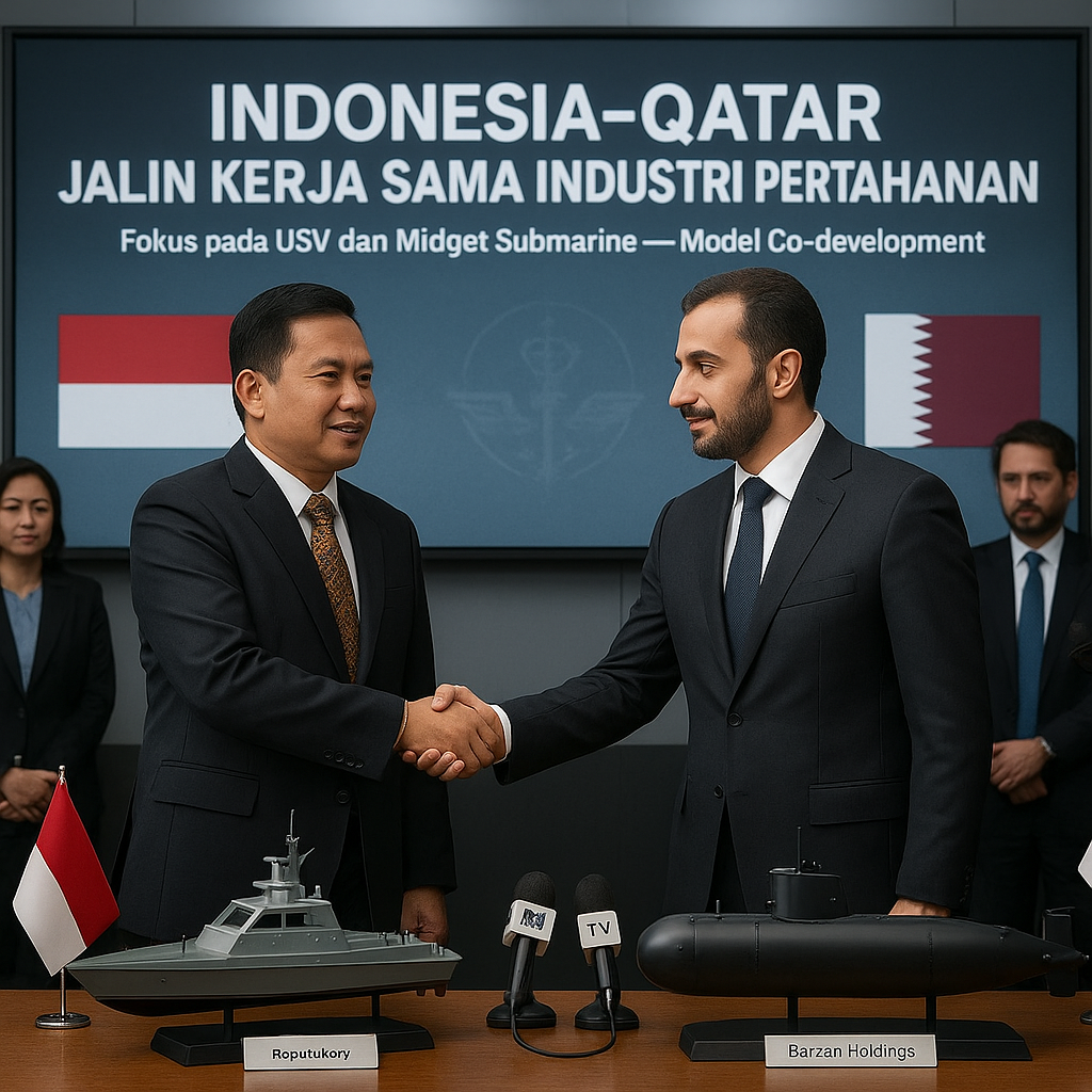 Indonesia-Qatar Jalin Kerja Sama Industri Pertahanan, Fokus pada USV dan Midget Submarine