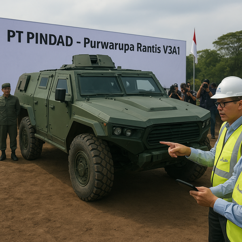 PT PINDAD Perkenalkan Purwarupa Kendaraan Tempur Rantis V3A1 dengan Fitur Mobilitas dan Proteksi Meningkat