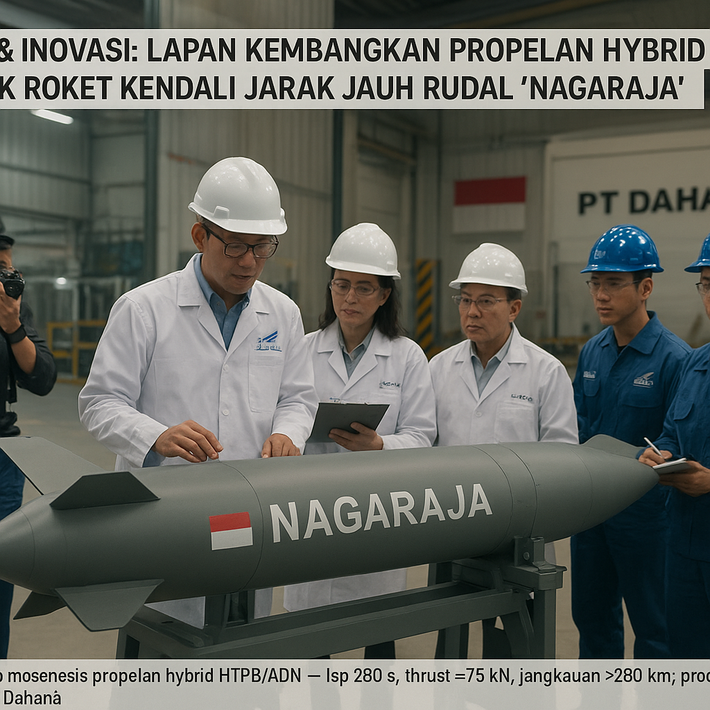 Riset & Inovasi: LAPAN Kembangkan Propelan Hybrid untuk Roket Kendali Jarak Jauh Rudal 'Nagaraja'