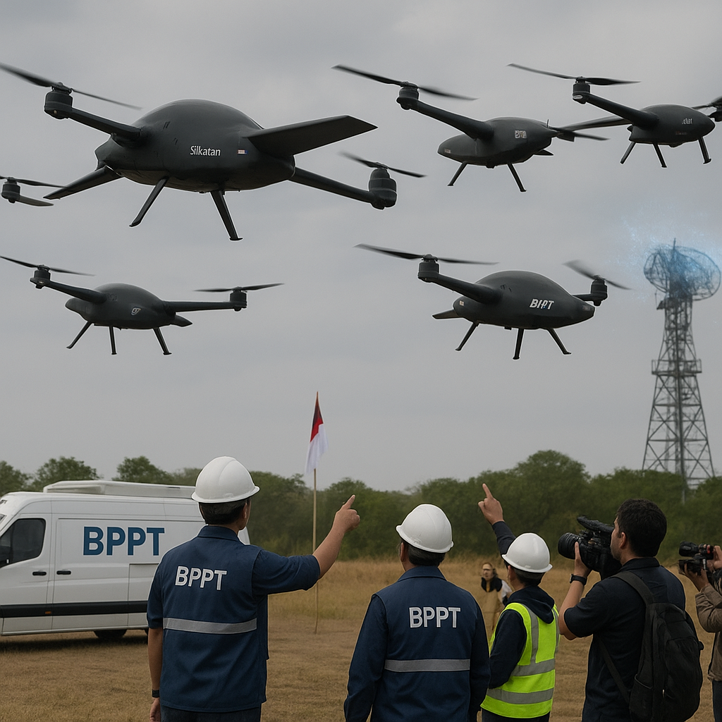 Pusat Riset BPPT Uji Coba Drone Swarm 'Sikatan' untuk Penghancuran Radar Musuh