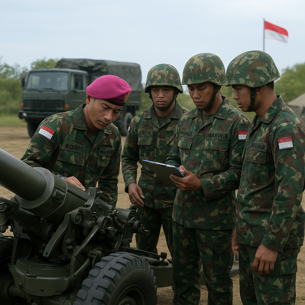 Korps Marinir Kaji Meriam Howitzer 105 mm LG1 MK III Buatan Prancis untuk Peningkatan Artileri Ringan