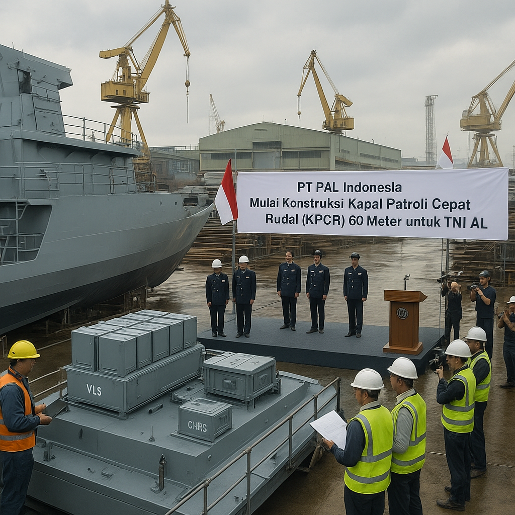 PT PAL Indonesia Mulai Konstruksi Kapal Patroli Cepat Rudal (KPCR) 60 Meter untuk TNI AL