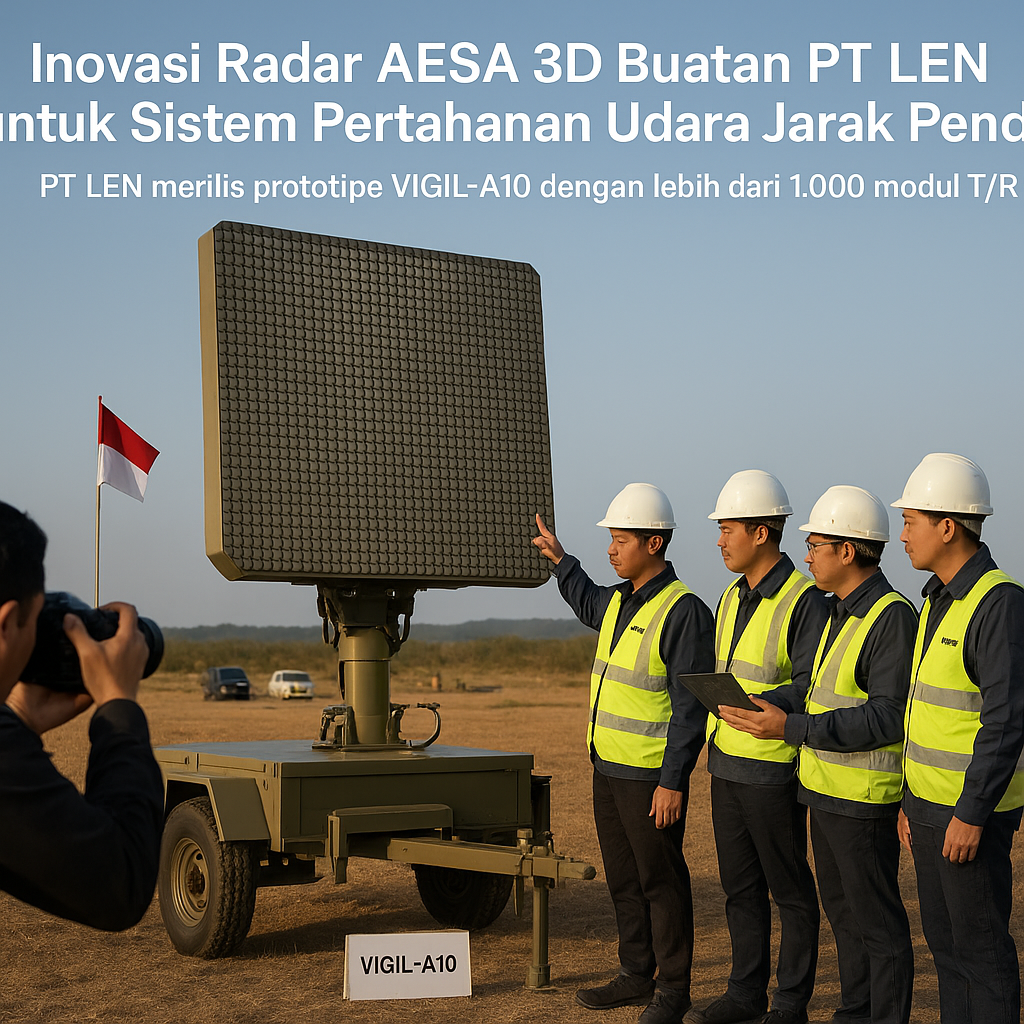Inovasi Radar AESA 3D Buatan PT LEN untuk Sistem Pertahanan Udara Jarak Pendek