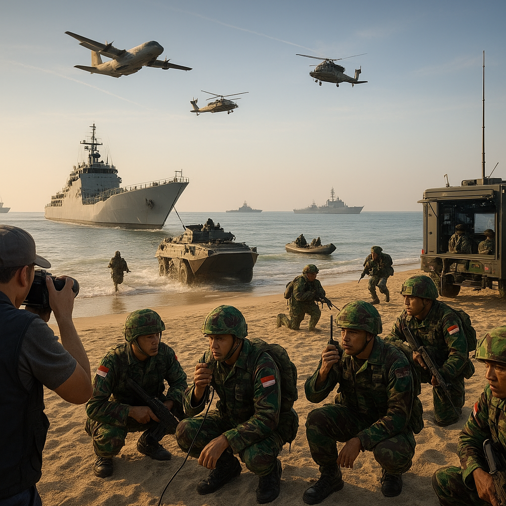 TNI Gelar Latihan Terintegrasi Trimatra Kepri, Uji Interoperabilitas 13.000 Personel dan Alutsista