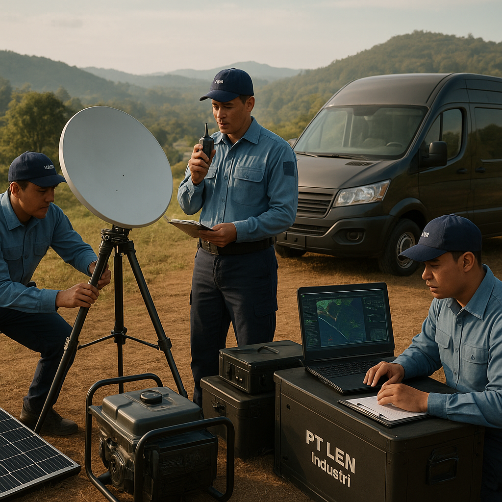 LEN Industri Perkenalkan Sistem Komunikasi Satelit Taktis Mobile untuk Operasi Daerah Terpencil