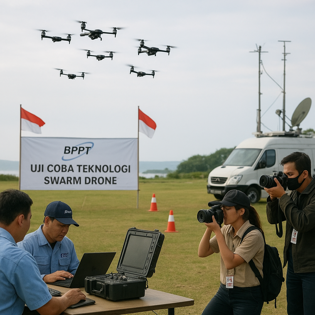 BPPT Uji Coba Teknologi Swarm Drone untuk Misil Elektronik dan Sensoristic Overload