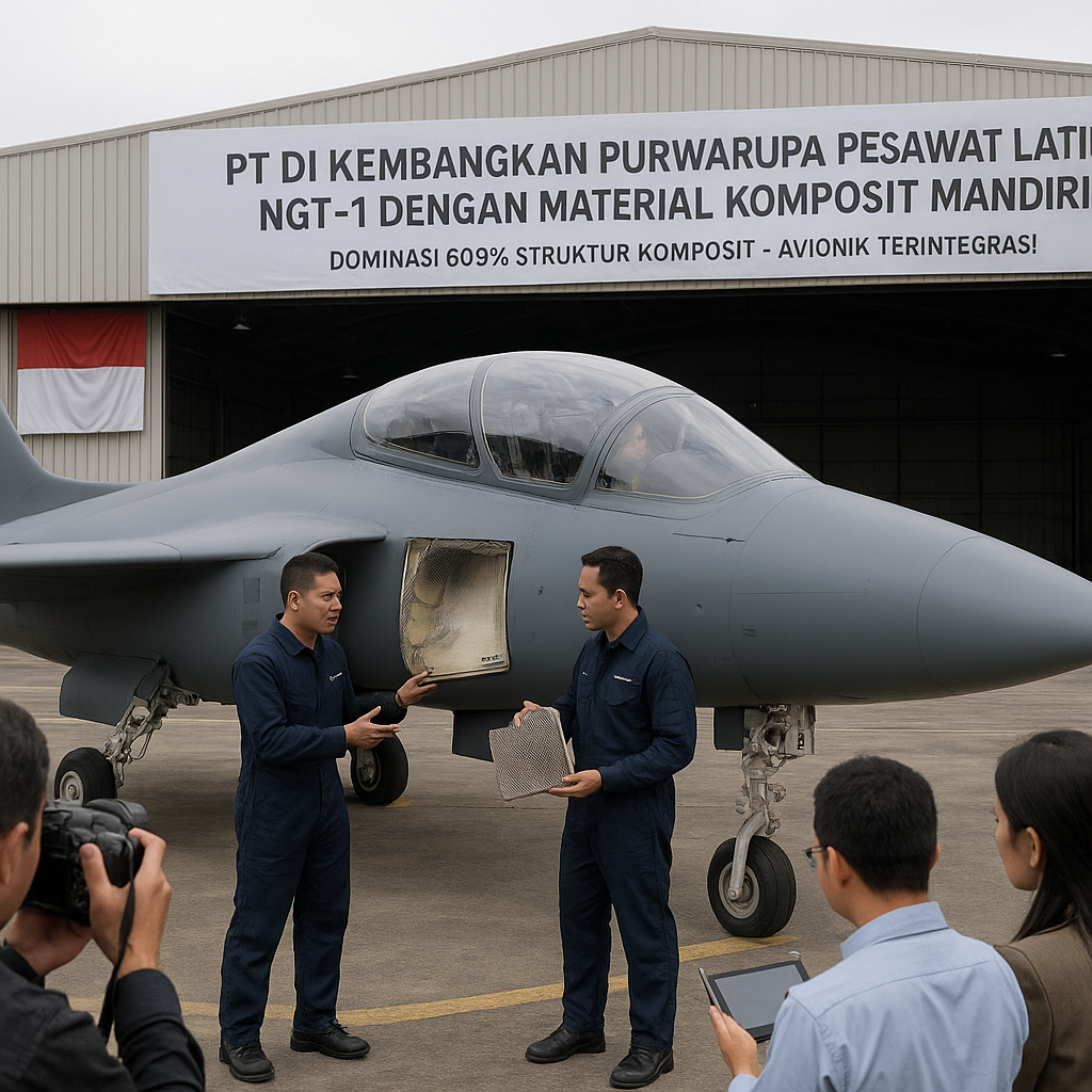 PT DI Kembangkan Purwarupa Pesawat Latih Jet Generasi Baru dengan Material Komposit Mandiri