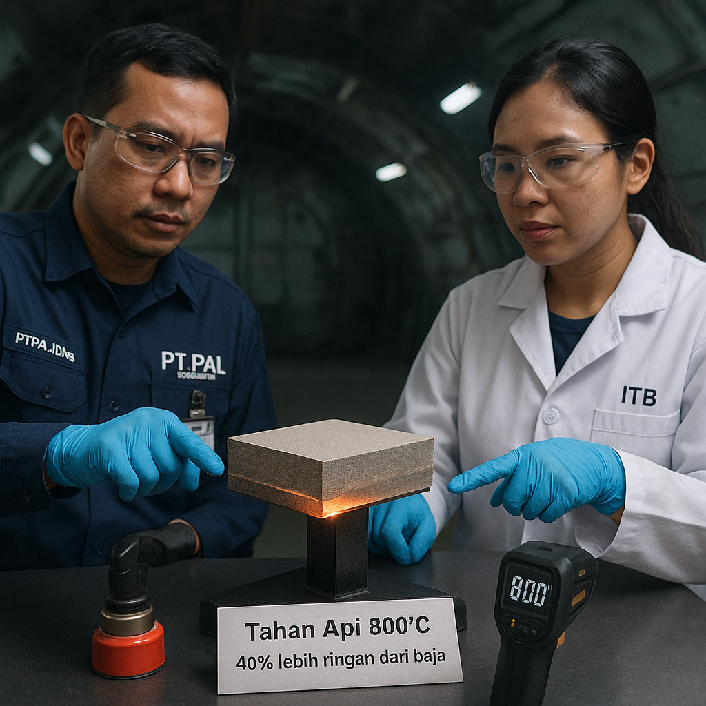 Penelitian Bersama PT PAL dan ITB Kembangkan Material Tahan Api untuk Interior Kapal Selam