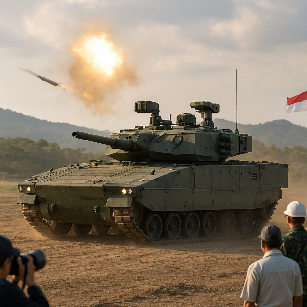 PINDAD Uji Coba Tank Medium Harimau II dengan Teknologi APS Indigenous