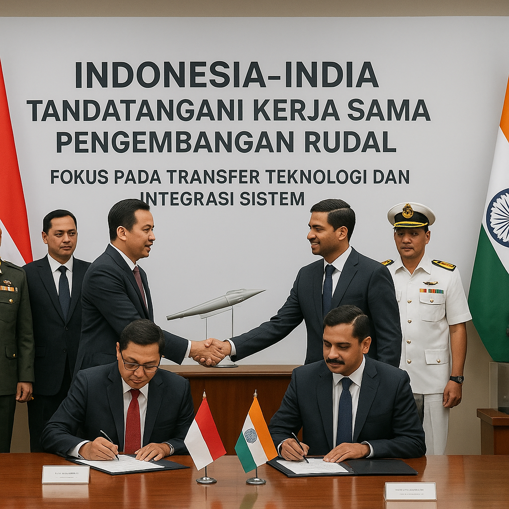 Indonesia-India Tandatangani Kerja Sama Pengembangan Rudal, Fokus pada Transfer Teknologi dan Integrasi Sistem
