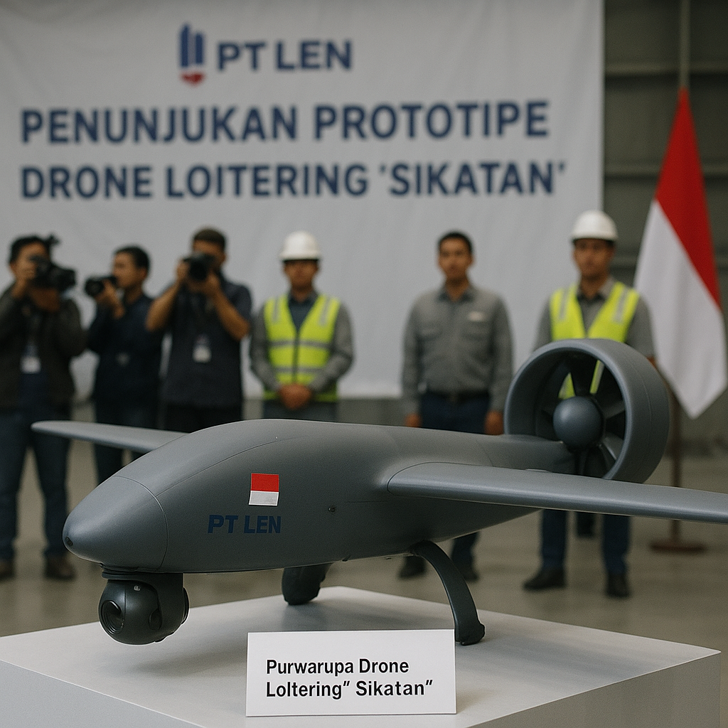 Pengembangan Drone Kamikaze 'Sikatan' oleh PT Len: Capaian Teknologi Munisi Pintar