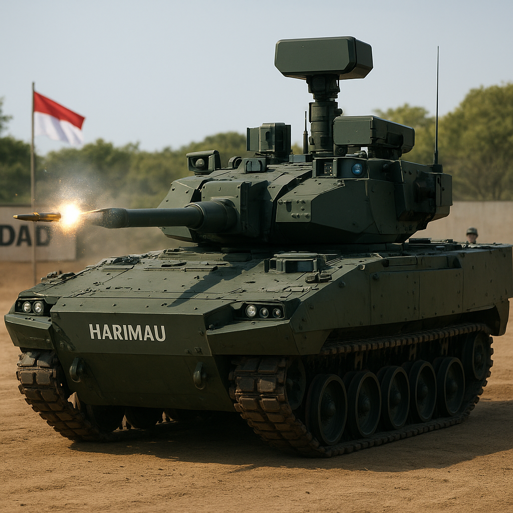 PT Pindad Kembangkan Varian Baru Medium Tank Harimau dengan Sistem Perlindungan Aktif Hard Kill