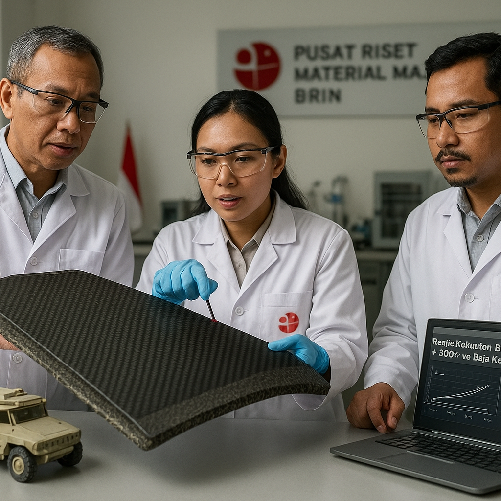 Pusat Riset Material Maju BRIN Kembangkan Komposit Karbon untuk Aplikasi Lapis Baja Ringan Alutsista