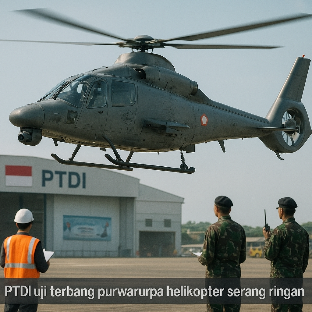 PTDI Uji Terbang Prototipe Generasi Baru Helikopter Serang Ringan Hasil Pengembangan Nasional