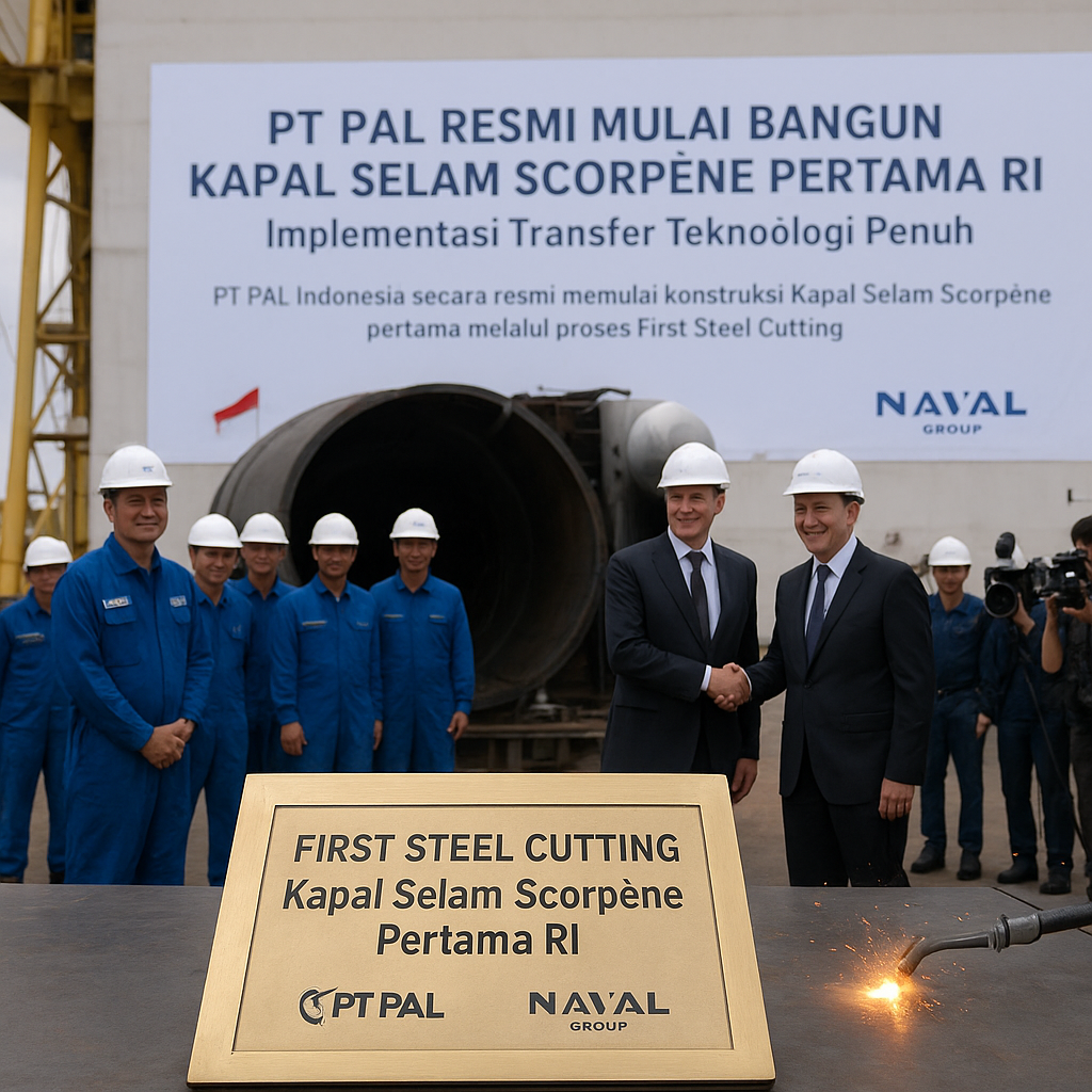 PT PAL Resmi Mulai Bangun Kapal Selam Scorpène Pertama RI, Implementasi Transfer Teknologi Penuh