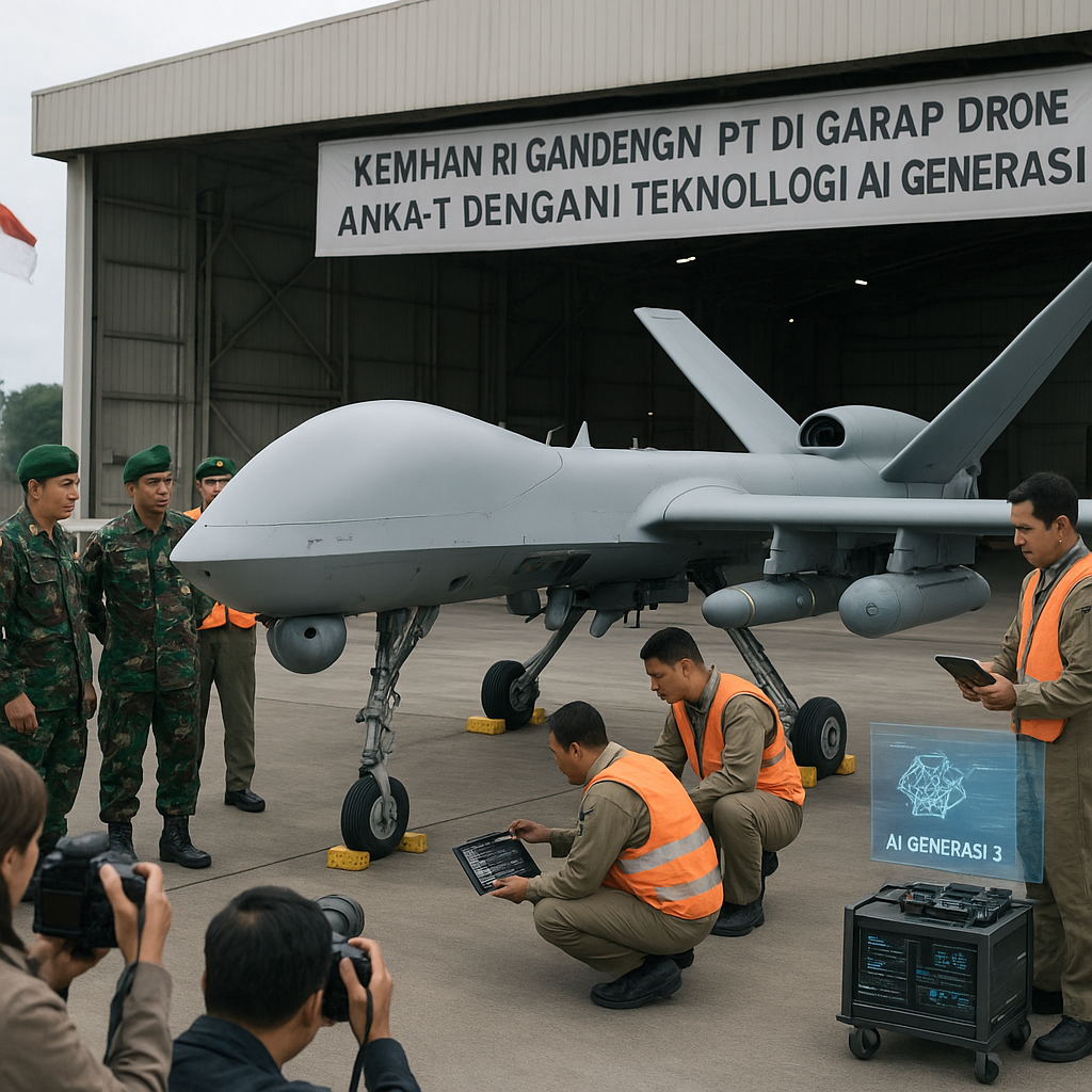 Kemhan RI Gandeng PT DI Garap Drone Tempur ANKA-T dengan Teknologi AI Generasi Baru