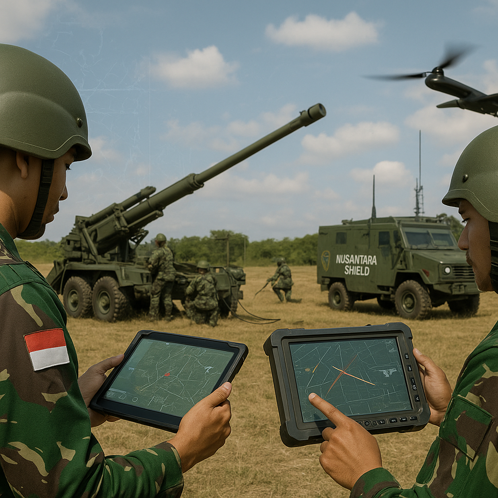 TNI AD Uji Coba Integrasi Command & Control System 'Nusantara Shield' untuk Artileri dan UAV