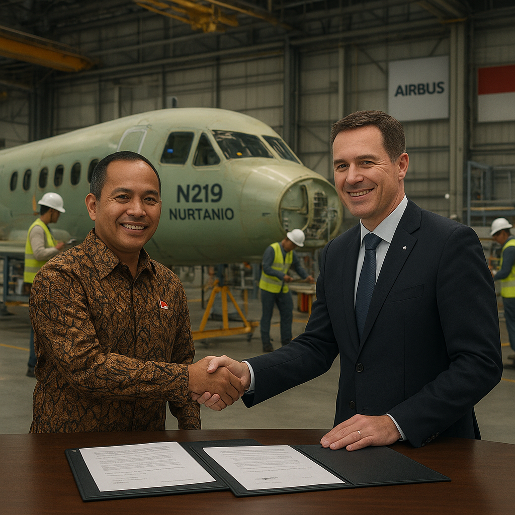 PT DI Perdalam Kemitraan dengan Airbus untuk Optimalisasi Lini Produksi dan Supply Chain Komponen N219 Nurtanio