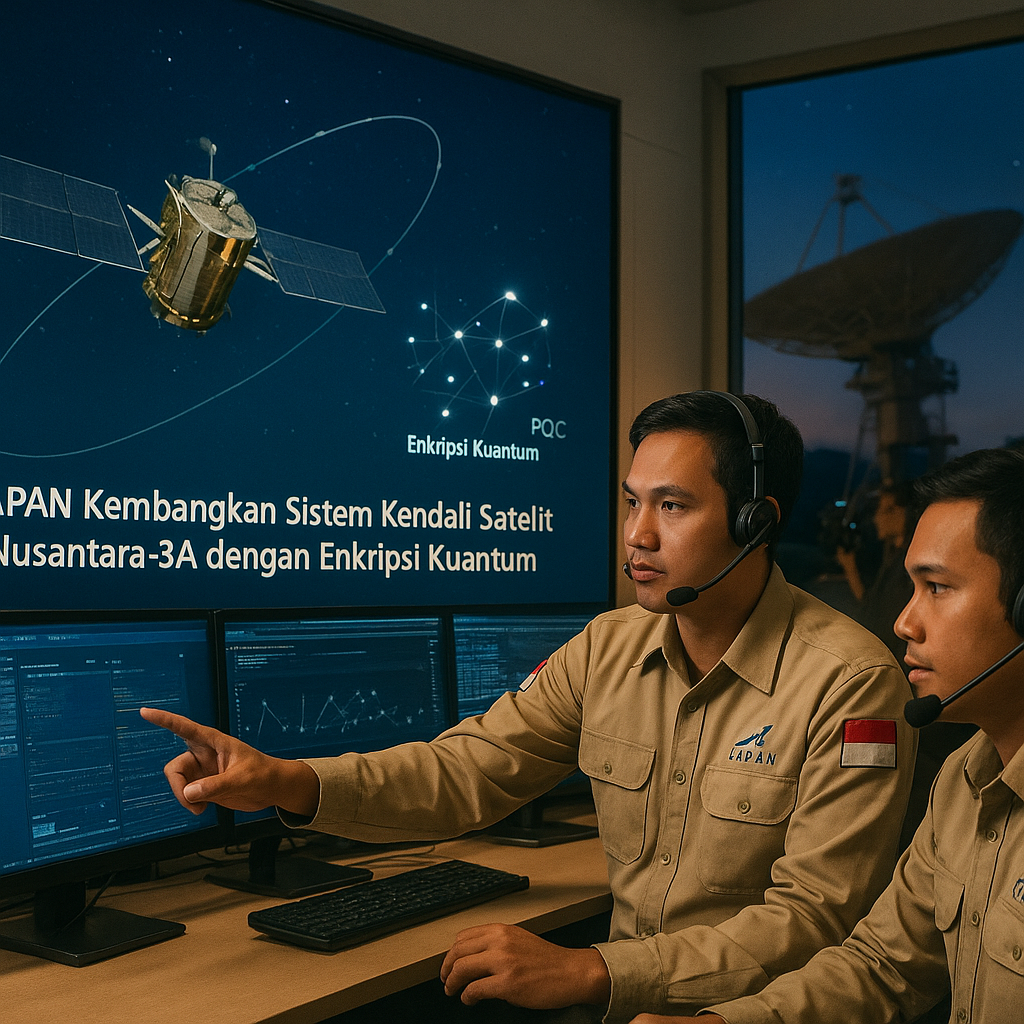 LAPAN Kembangkan Sistem Kendali Satelit Komunikasi Militer Nusantara-3A dengan Enkripsi Kuantum