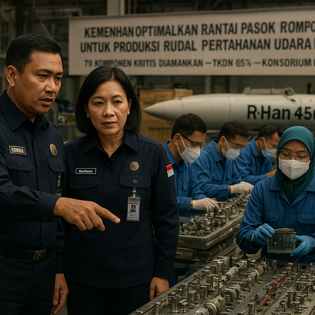 Kemenhan Optimalkan Rantai Pasok Komponen Kritis untuk Produksi Rudal Pertahanan Udara R-Han 450