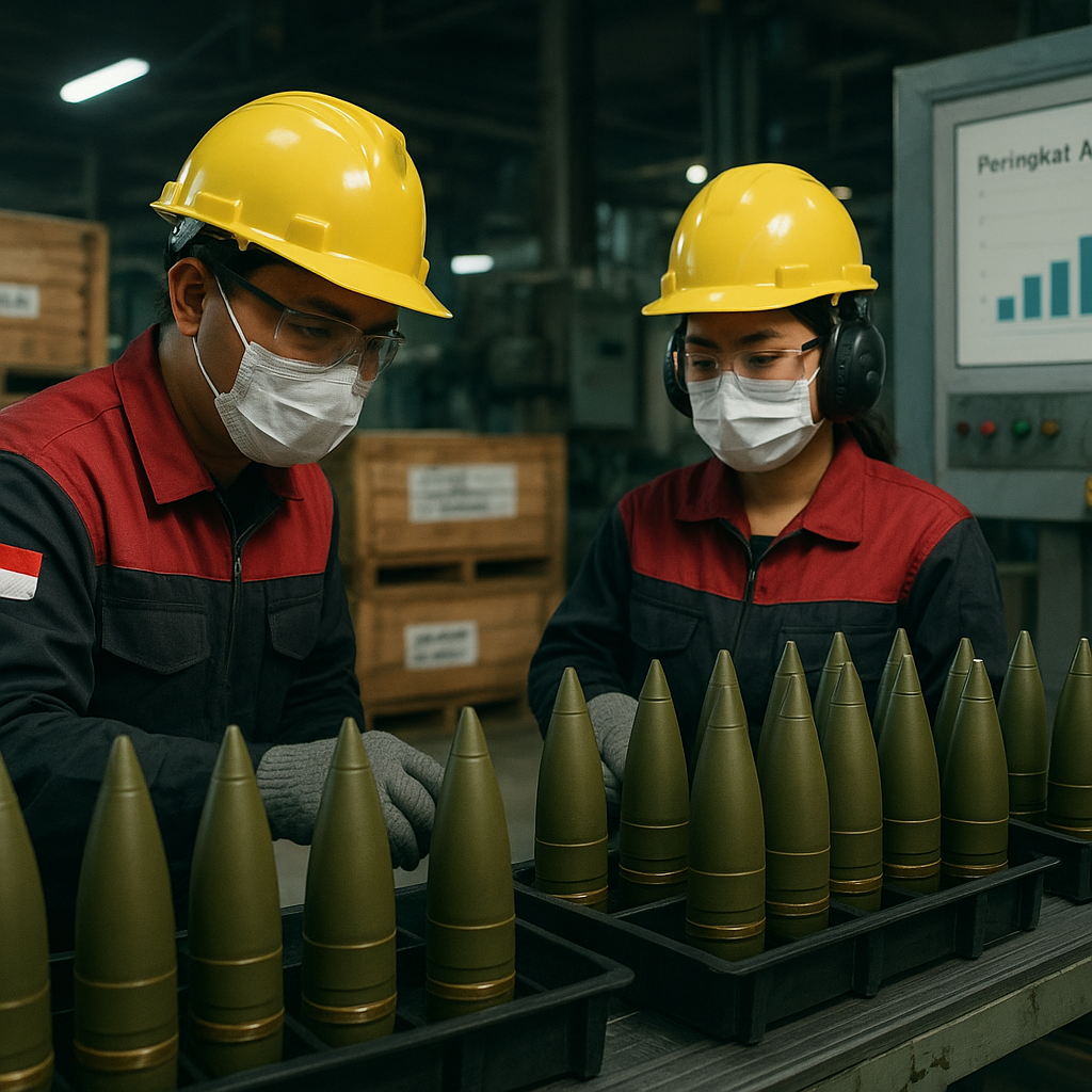 Studi Lembaga Kajian: Indonesia Peringkat 4 ASEAN dalam Kapasitas Produksi Amunisi Kaliber Menengah