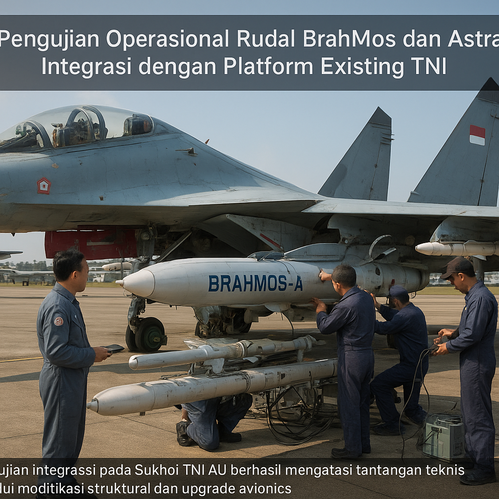 Pengujian Operasional Rudal BrahMos dan Astra: Integrasi dengan Platform Existing TNI
