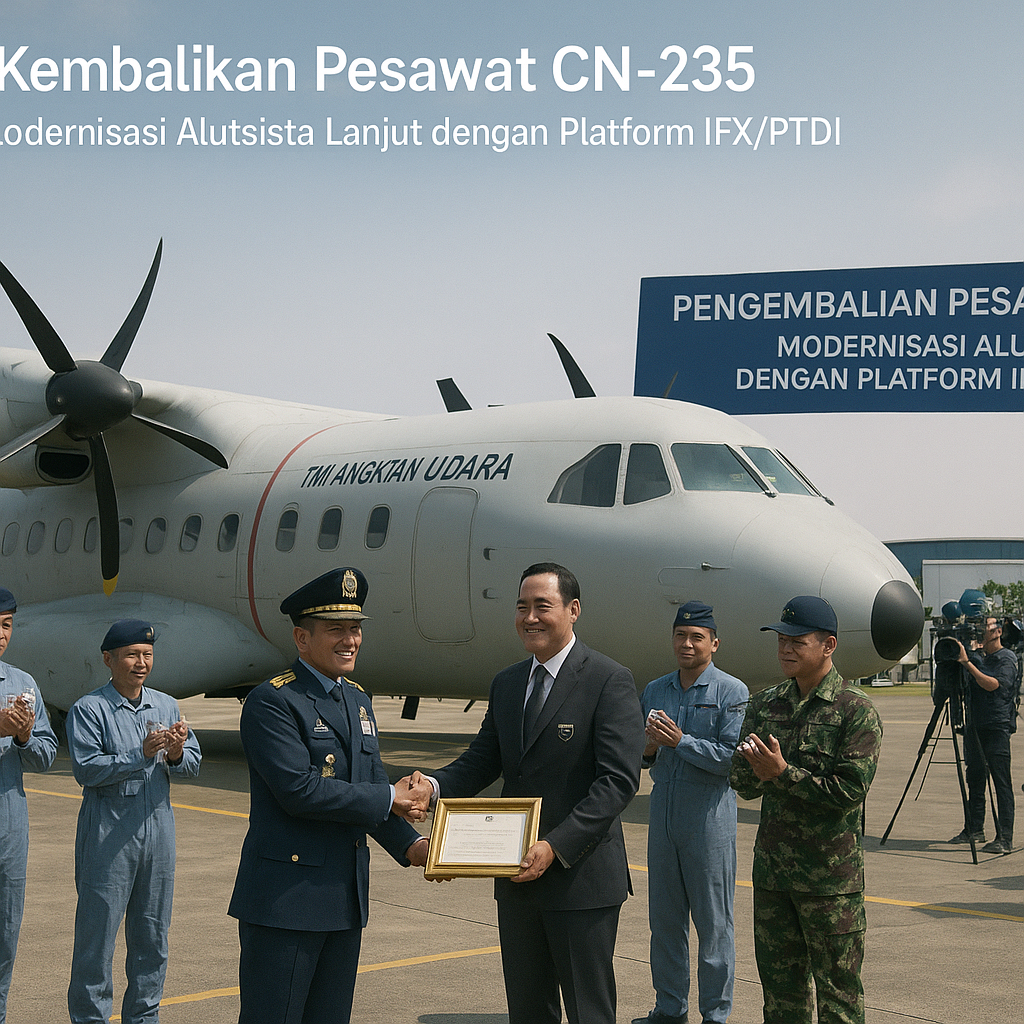 PT DI Kembalikan Pesawat CN-235, Proses Modernisasi Alutsista Lanjut dengan Platform IFX/PTDI