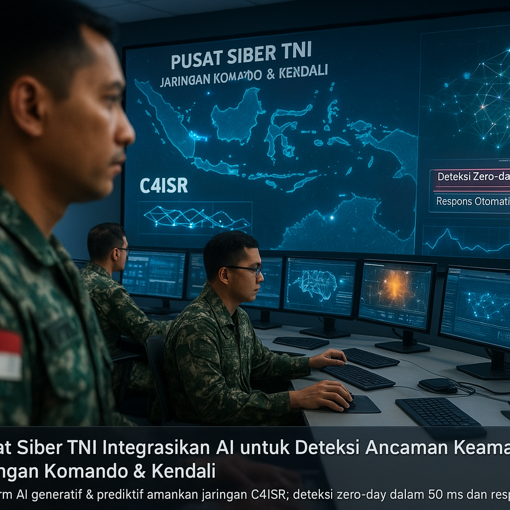 Pusat Siber TNI Integrasikan AI untuk Deteksi Ancaman Keamanan Jaringan Komando & Kendali