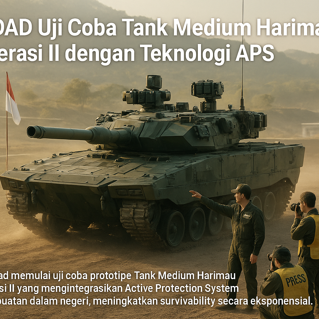PINDAD Uji Coba Tank Medium Harimau Generasi II dengan Teknologi APS