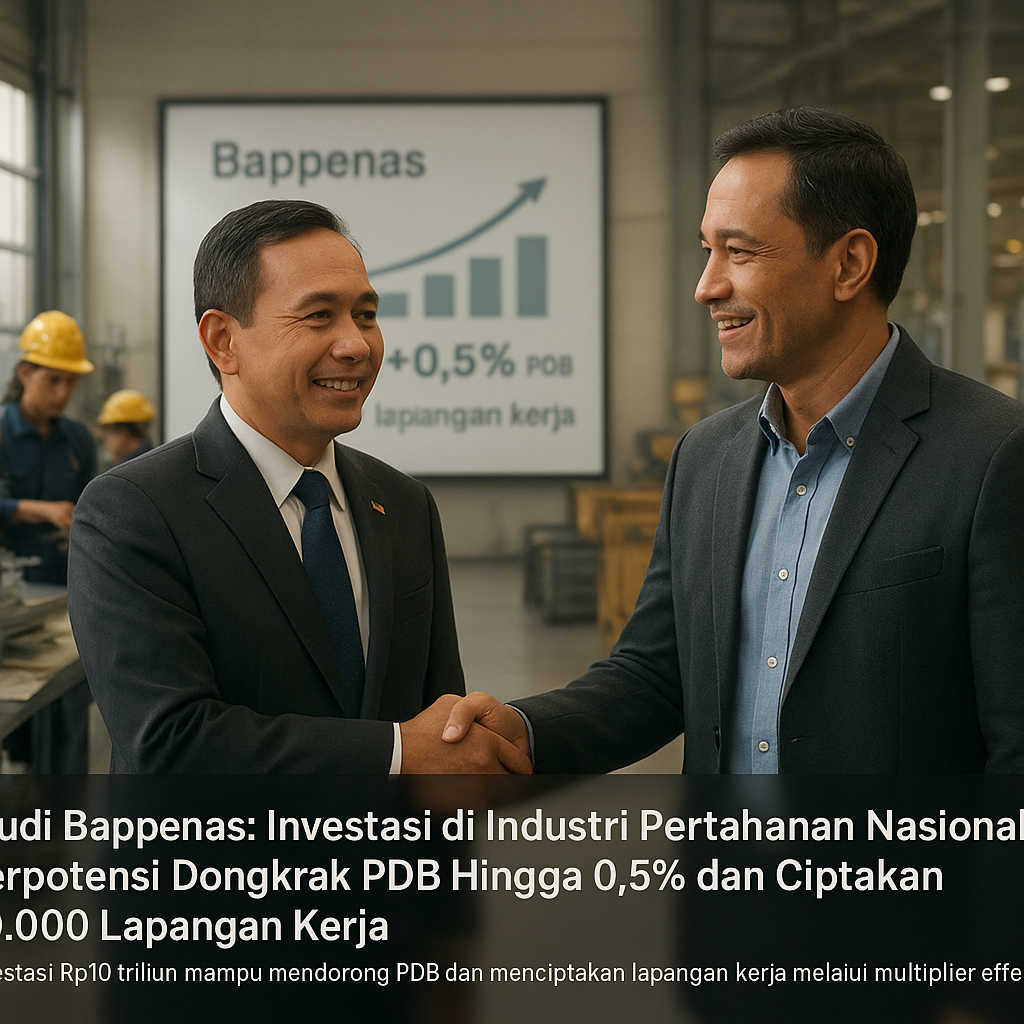 Studi Bappenas: Investasi di Industri Pertahanan Nasional Berpotensi Dongkrak PDB Hingga 0,5% dan Ciptakan 50.000 Lapangan Kerja