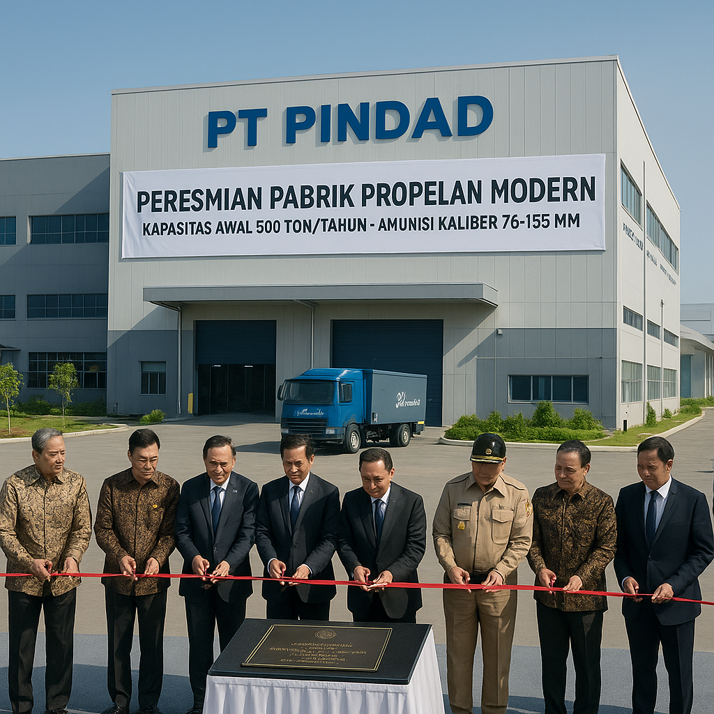PT Pindad Resmikan Pabrik Propelan Modern untuk Kemandirian Amunisi Kaliber Besar