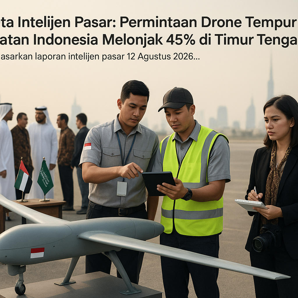 Data Intelijen Pasar: Permintaan Drone Tempur Buatan Indonesia Melonjak 45% di Timur Tengah