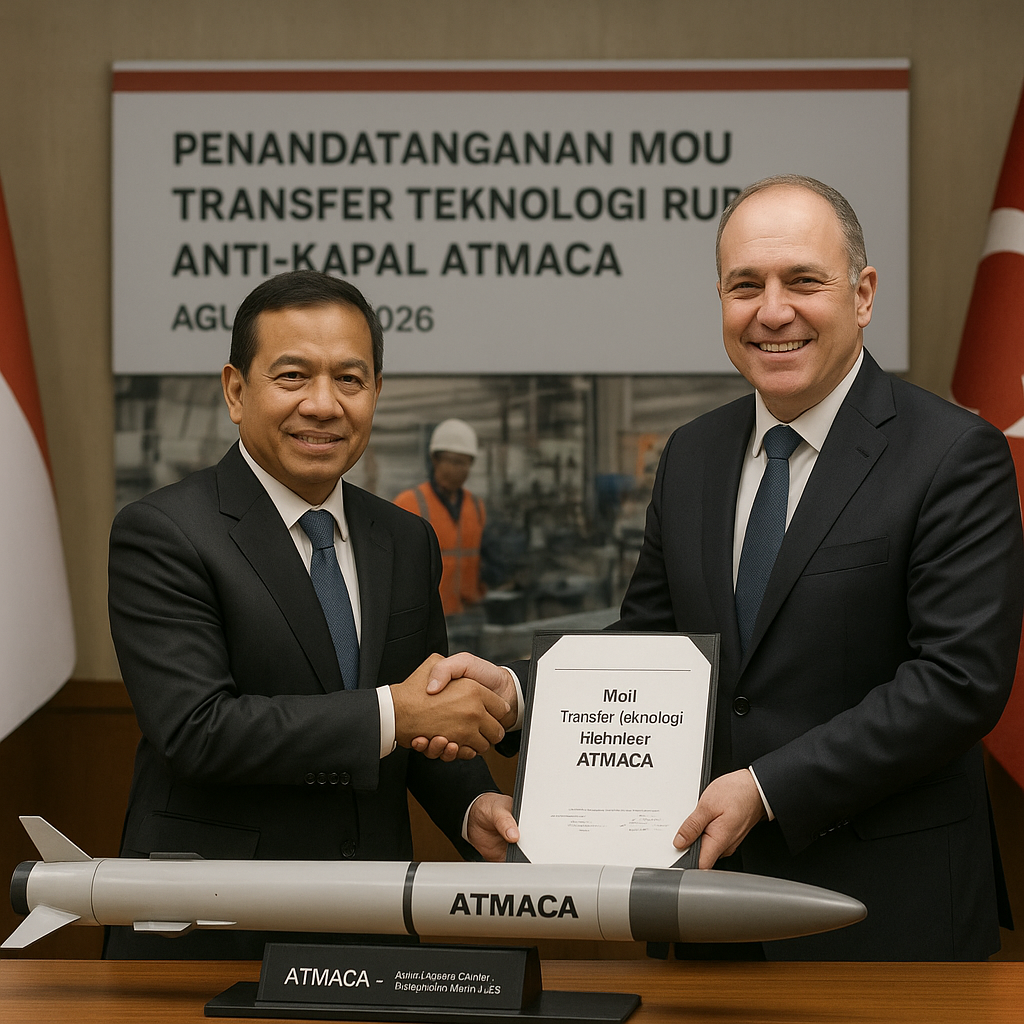 Kemhan Teken MoU Transfer Teknologi Rudal Anti-Kapal dengan Turki untuk Produksi Lokal