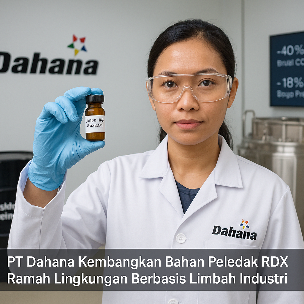 PT Dahana Kembangkan Bahan Peledak RDX Ramah Lingkungan Berbasis Limbah Industri