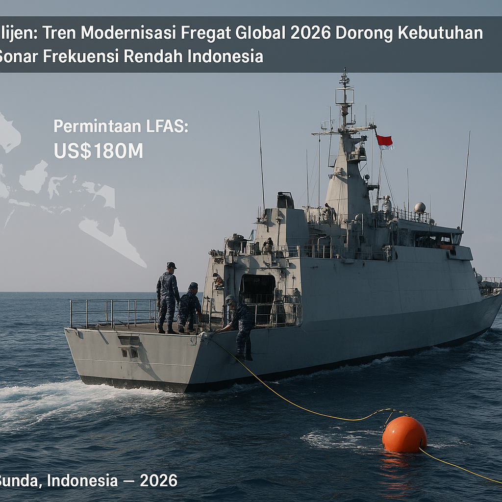 Data Intelijen: Tren Modernisasi Fregat Global 2026 Dorong Kebutuhan Sistem Sonar Frekuensi Rendah Indonesia