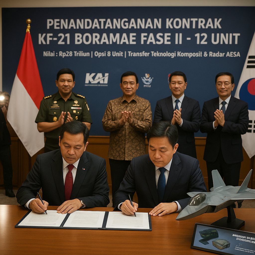 Kemhan RI Teken Kontrak 12 Unit Pesawat Tempur KF-21 dengan Korea Selatan Fase II