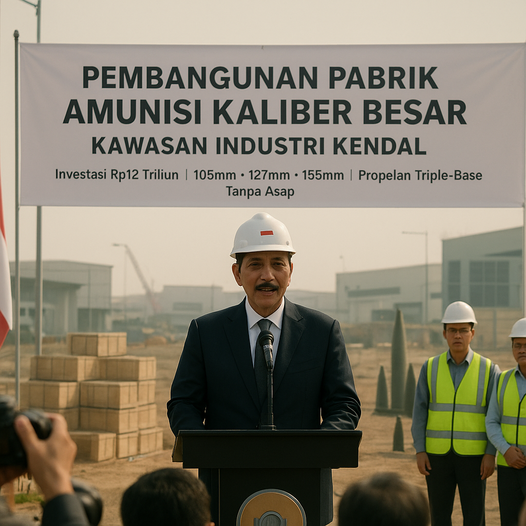 Luhut: Indonesia Akan Bangun Pabrik Amunisi Kaliber Besar di Kawasan Industri Kendal