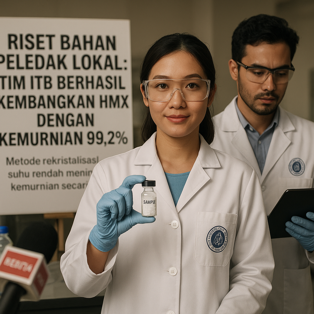 Riset Bahan Peledak Lokal: Tim ITB Berhasil Kembangkan HMX dengan Kemurnian 99,2%