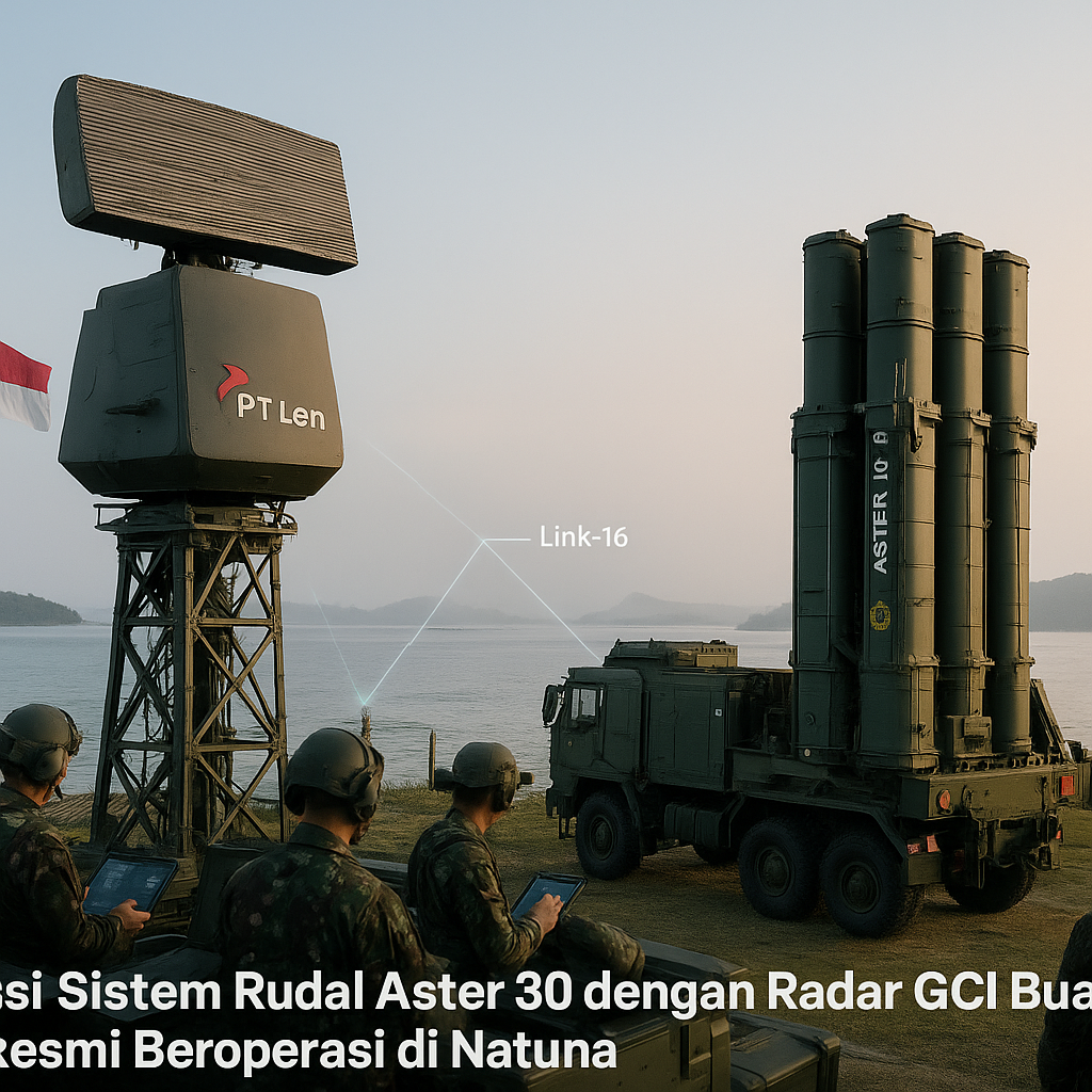 Integrasi Sistem Rudal Aster 30 dengan Radar GCI Buatan PT Len Resmi Beroperasi di Natuna