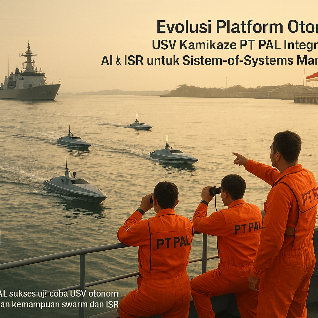 Evolusi Platform Otonom: USV Kamikaze PT PAL Integrasikan AI & ISR untuk Sistem-of-Systems Maritime Warfare