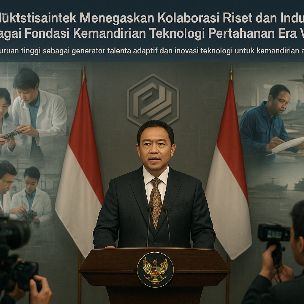 Mendiktisaintek Menegaskan Kolaborasi Riset dan Industri sebagai Fondasi Kemandirian Teknologi Pertahanan Era VUCA