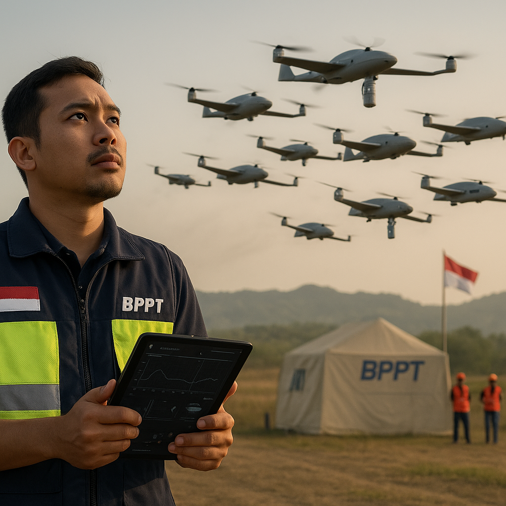 BPPT Kembangkan Purwarupa Drone Swarm untuk Operasi Penetrasi Udara