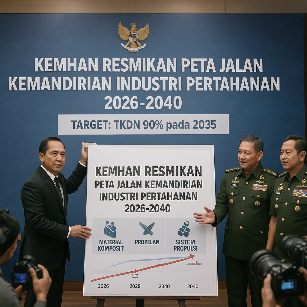 Kemhan Resmikan Peta Jalan Kemandirian Industri Pertahanan 2026-2040