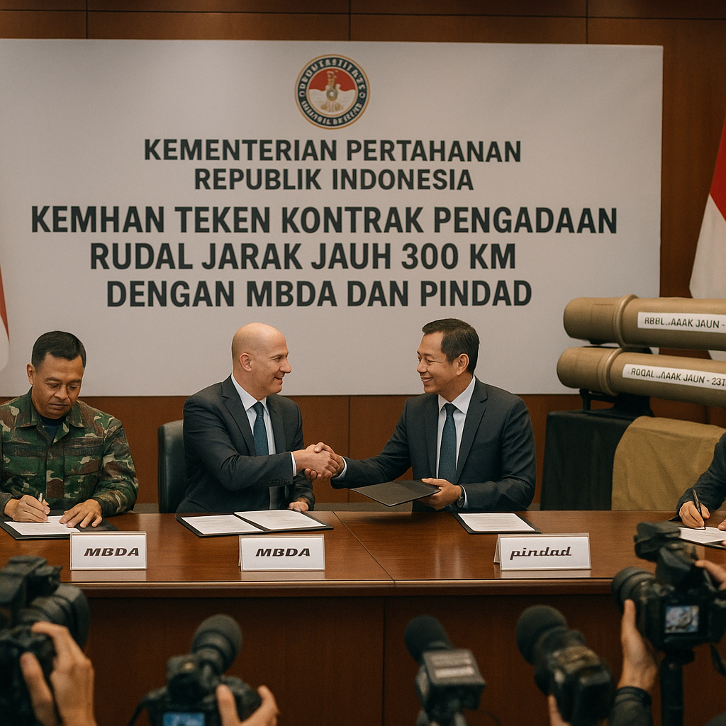 Kemhan Teken Kontrak Pengadaan Rudal Jarak Jauh untuk TNI AD dari MBDA dan Pindad