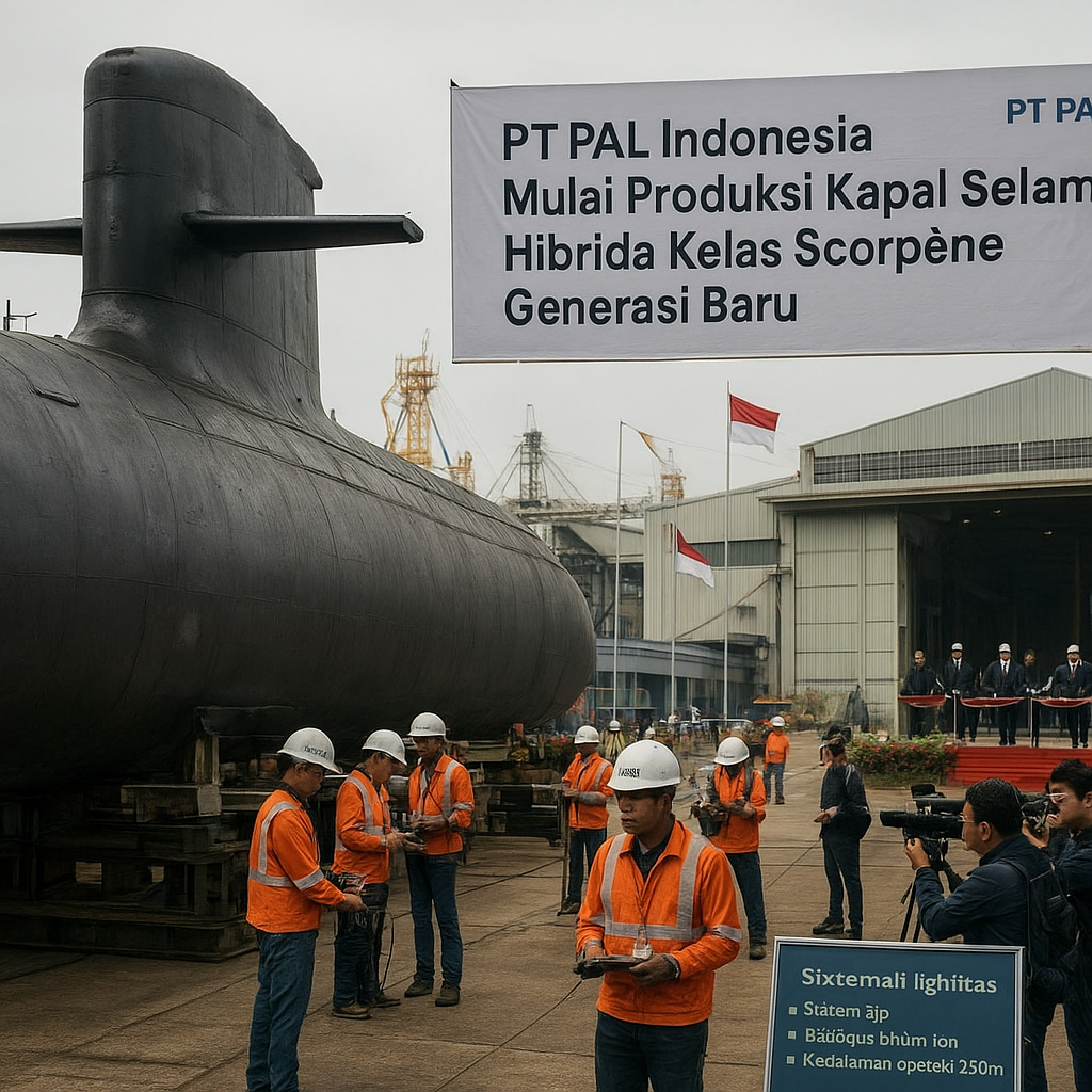 PT PAL Indonesia Mulai Produksi Kapal Selam Hibrida Kelas Scorpène Generasi Baru