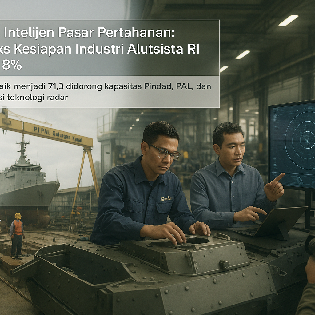 Data Intelijen Pasar Pertahanan: Indeks Kesiapan Industri Alutsista RI Naik 8%