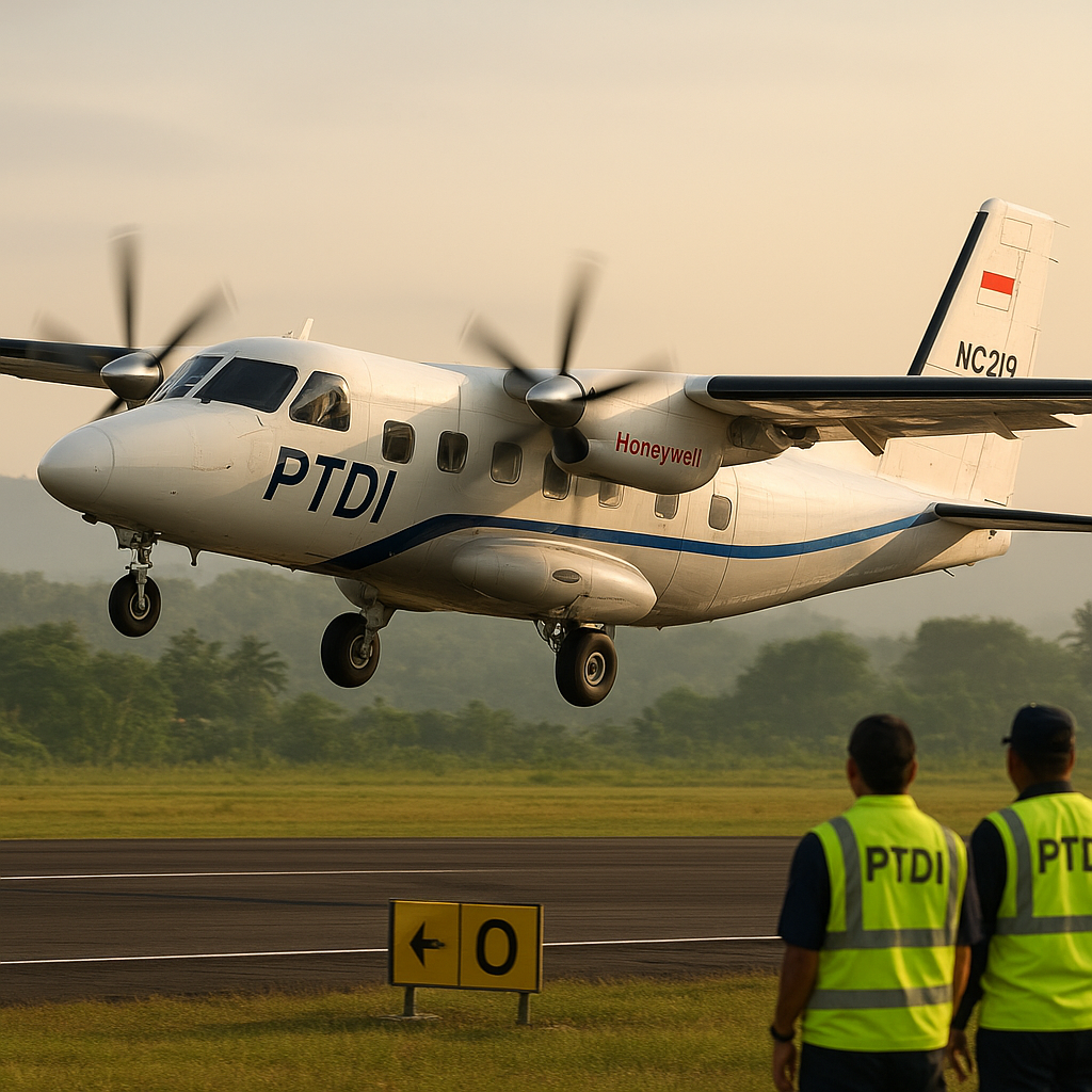 PTDI Uji Coba Perdana Pesawat N219 dengan Mesin Turboprop Baru