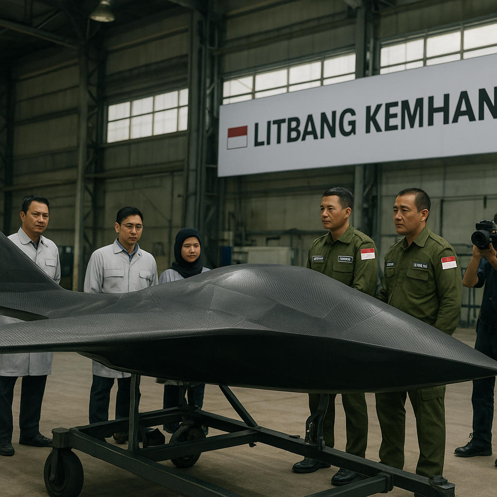 Litbang Kemhan Finalisasi Prototipe UAV Siluman MALE dengan Material Komposit Serat Karbon